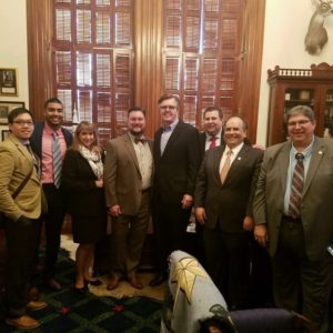 Students and TOA members visiting the Capitol Building.